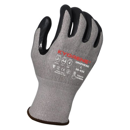 KYORENE 13g Gray Kyorene Graphene
A4 Liner with Black HCT Nano-Foam
Nitrile Palm Coating(XS) PK Gloves 00-450 (XS)